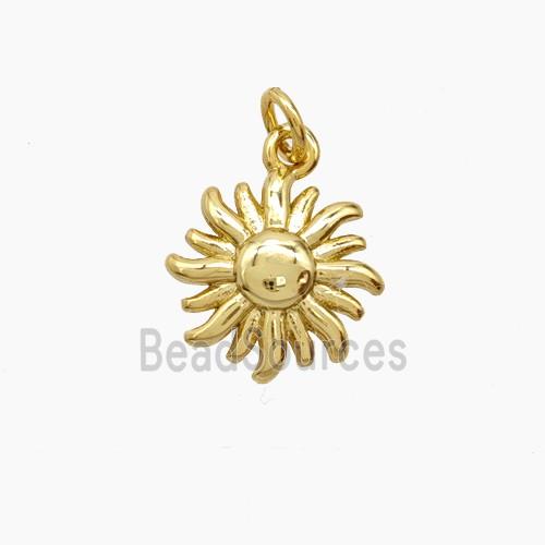 Copper Moon Sun Pendant Gold Plated