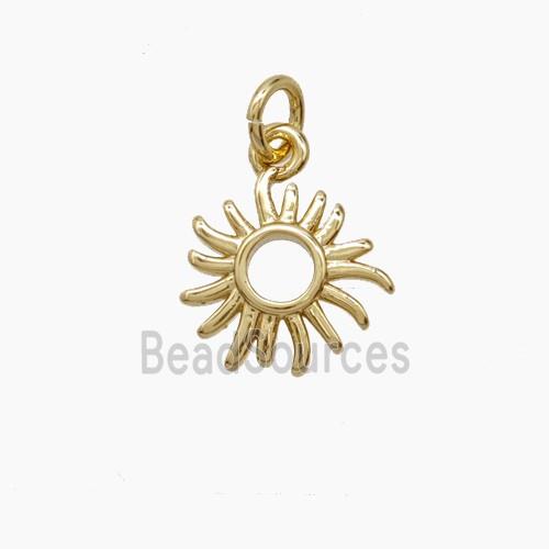 Copper Moon Sun Pendant Gold Plated