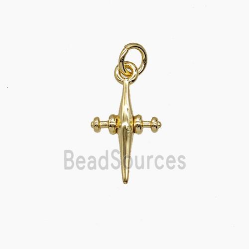Copper Cross Pendant Gold Plated