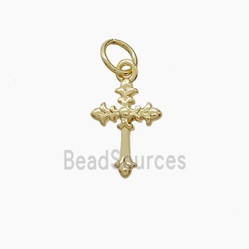 Copper Cross Pendant Gold Plated