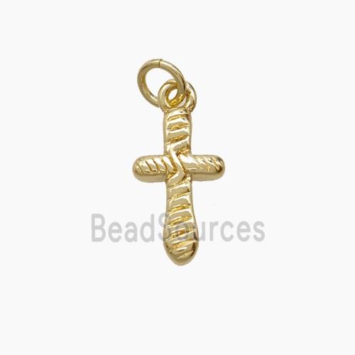 Copper Cross Pendant Gold Plated