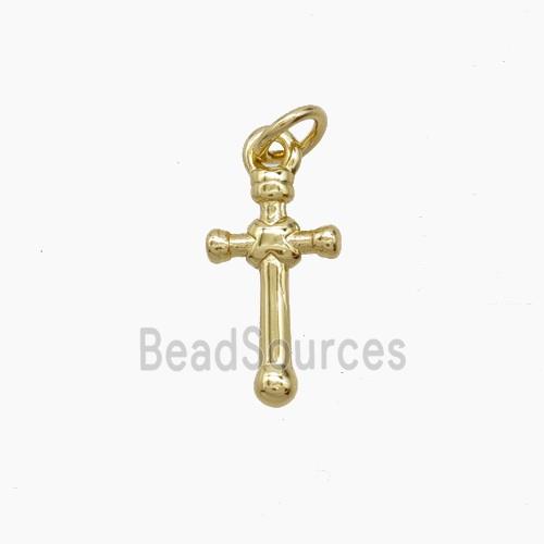 Copper Cross Pendant Gold Plated