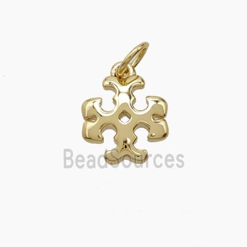 Copper Cross Pendant Gold Plated