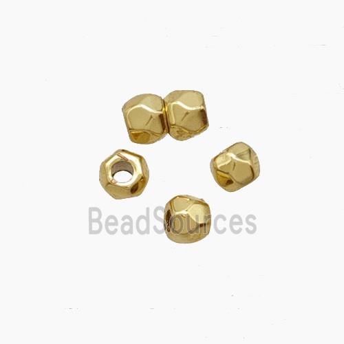 Copper Rondelle Spacer Beads Faceted Gold Plated