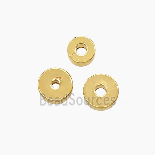 Copper Heishi Spacer Beads Gold Plated
