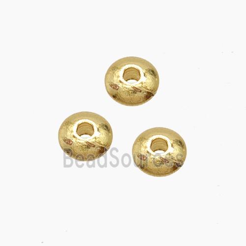 Copper Rondelle Spacer Beads Smooth Gold Plated