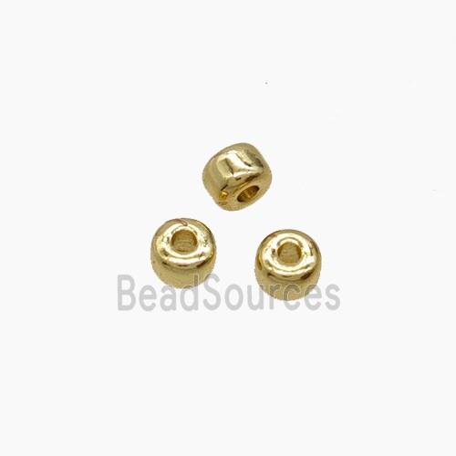 Copper Rondelle Spacer Beads Smooth Gold Plated
