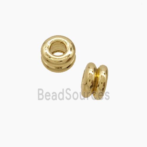 Copper Rondelle Spacer Beads Double Gold Plated
