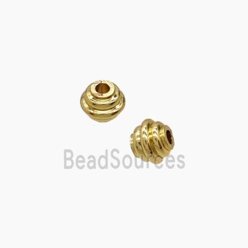 Copper Bicone Beads Screw Gold Plated