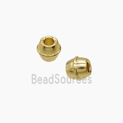 Copper Bicone Beads Gold Plated