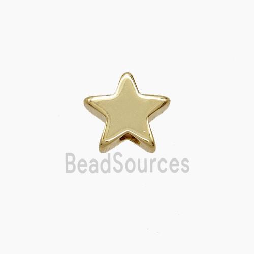 Copper Star Beads Gold Plated