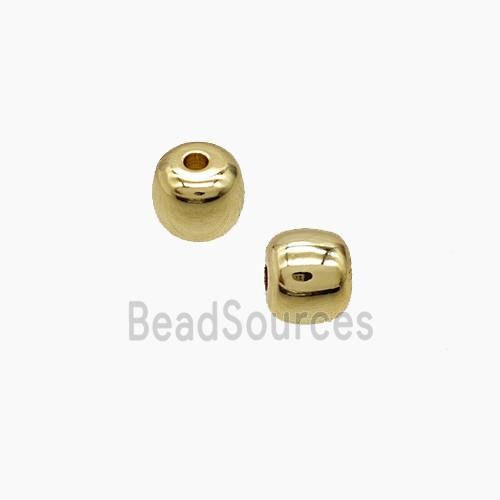 Copper Barrel Beads Gold Plated