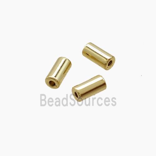 Copper Tube Beads Gold Plated
