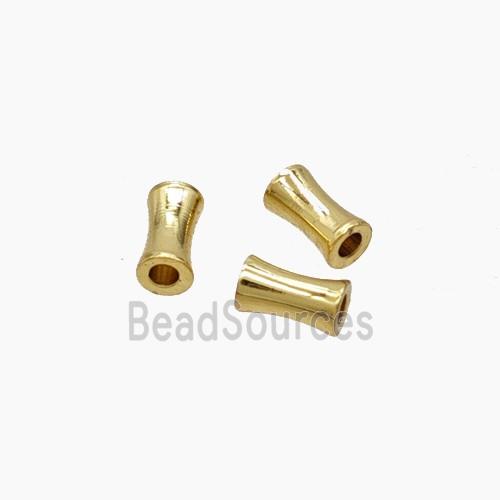 Copper Tube Beads Gold Plated