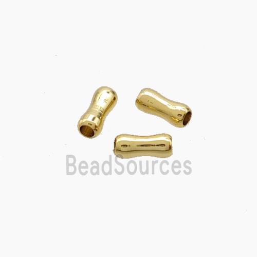 Copper Tube Beads Gold Plated