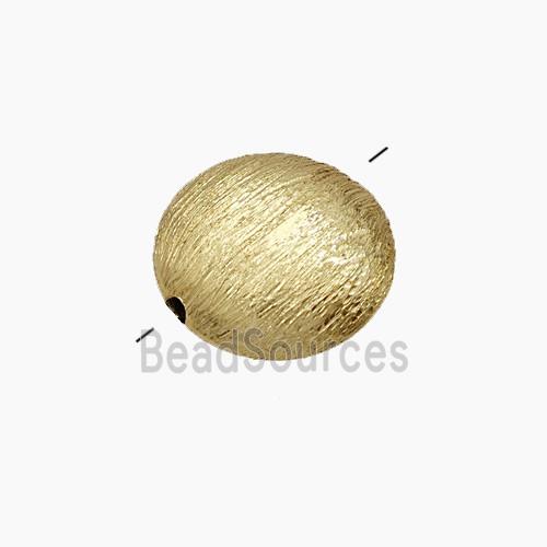 Copper Button Beads Brushed Gold Plated