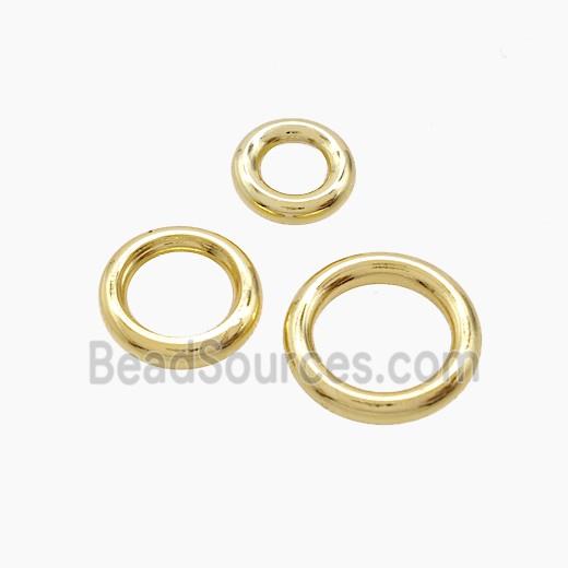 Copper JumpRings Connector Circle Gold Plated