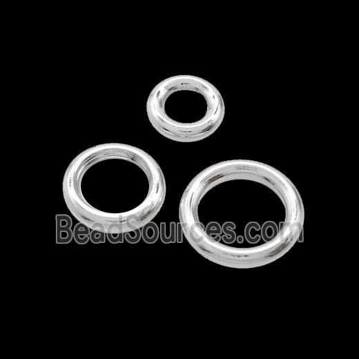 Copper JumpRings Connector Circle Shiny Silver