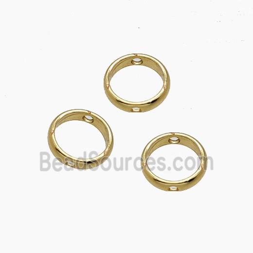 Copper Rings Beads Gold Plated