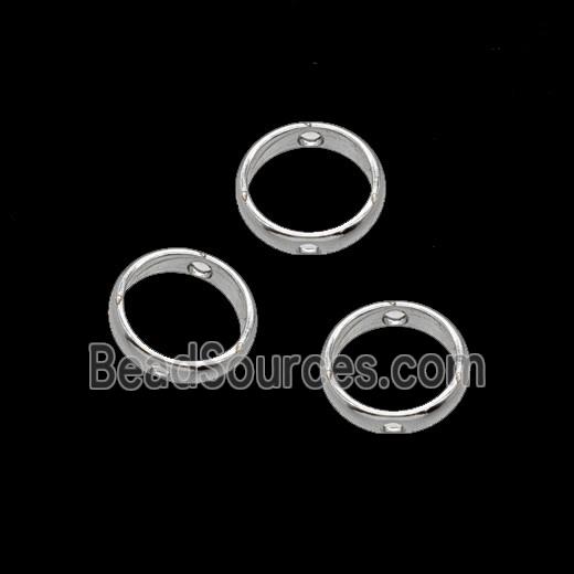 Copper Rings Beads Shiny Silver