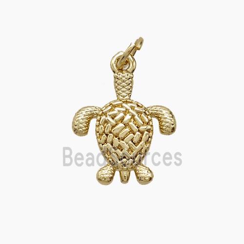 Copper Tortoise Pendant 18K Gold Plated