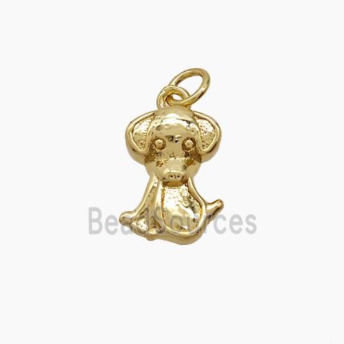 Copper Dog Pendant 18K Gold Plated