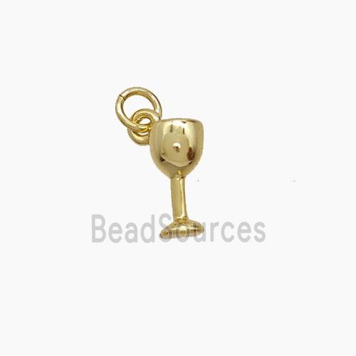 Copper Wine Glass Charms Pendant Cup Gold Plated