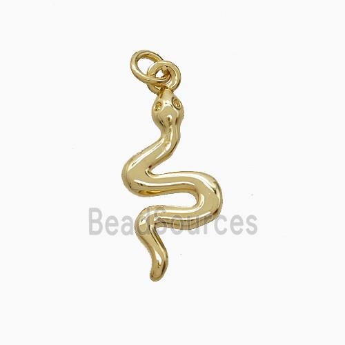 Copper Snake Pendant Gold Plated