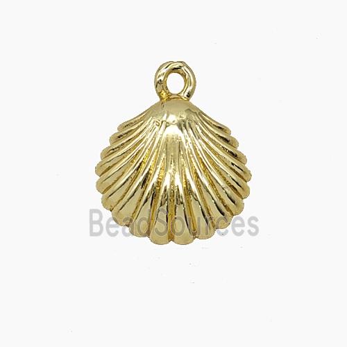 Copper Scallop Shell Pendant Gold Plated