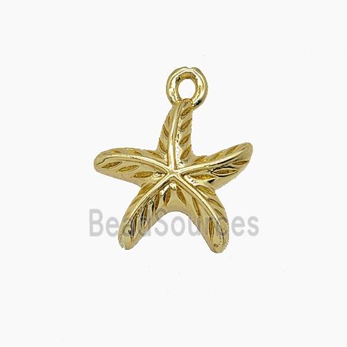 Copper Starfish Pendant Gold Plated