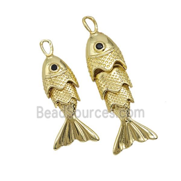 Copper Fish Pendant Gold Plated