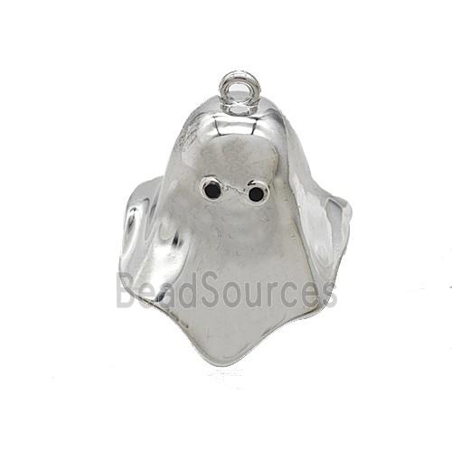 Halloween Ghost Charms Copper Pendant Platinum Plated