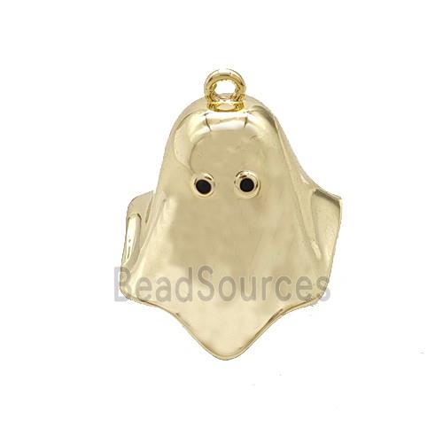 Halloween Ghost Charms Copper Pendant Gold Plated
