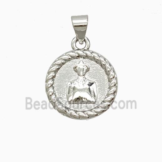 Copper Jose Pendant Platinum Plated