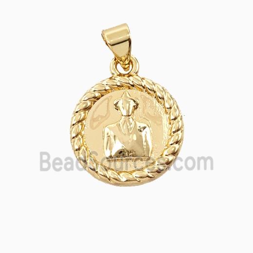 Copper Jose Pendant 18K Gold Plated