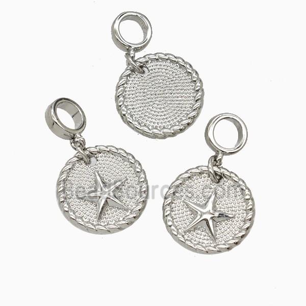 Copper Star Pendant Platinum Plated