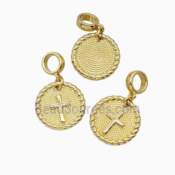 Copper Cross Pendant 18K Gold Plated