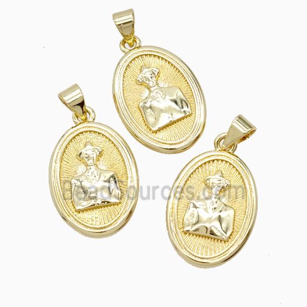 Copper Jose Pendant 18K Gold Plated