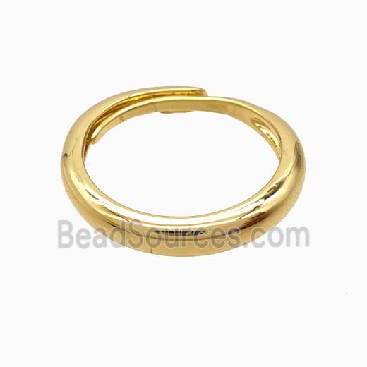 Copper Rings Adjustable 18K Gold Plated