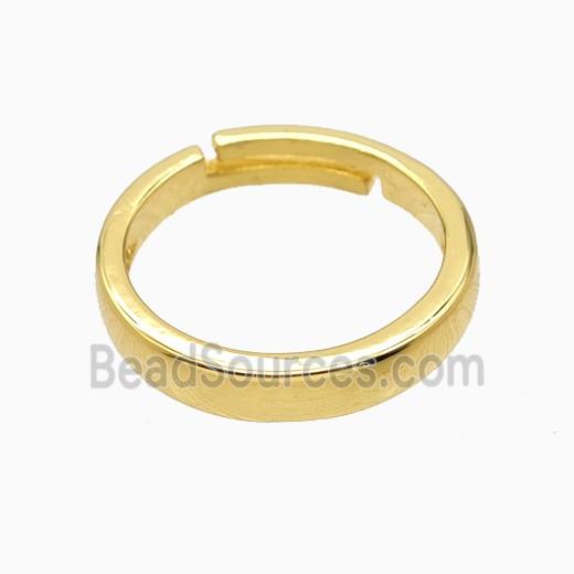 Copper Rings Adjustable 18K Gold Plated