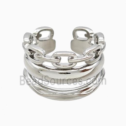 Copper Rings Platinum Plated