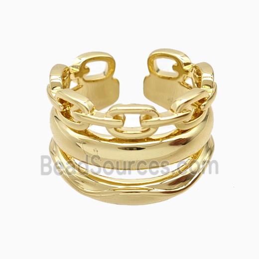 Copper Rings 18K Gold Plated