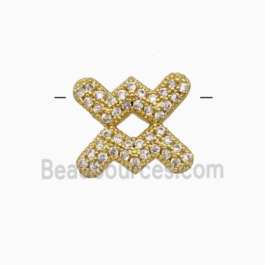 Copper Symbols Pendant Pave Zirconia Zodiac Aquarius Gold Plated