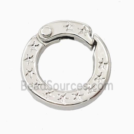 Copper Carabiner Clasp Platinum Plated