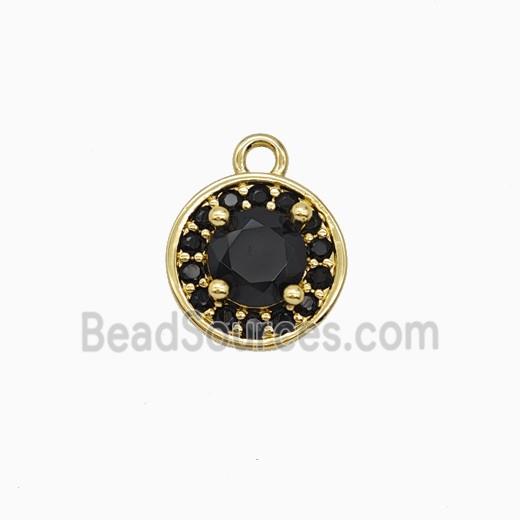 Copper Sun Pendant Pave Zirconia Crystal Glass Gold Plated