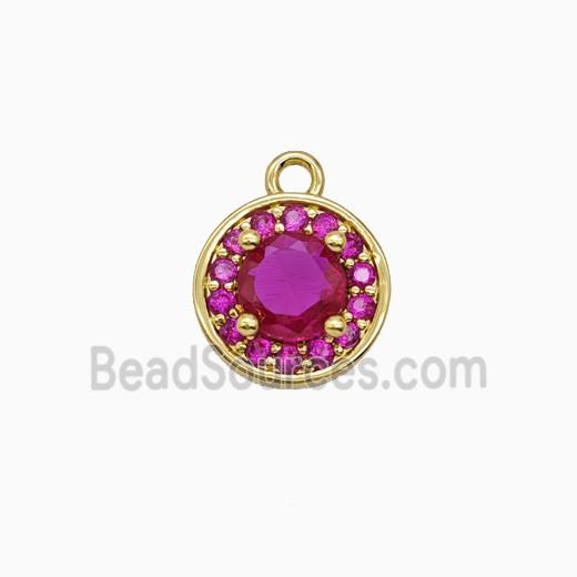 Copper Sun Pendant Pave Zirconia Crystal Glass Gold Plated