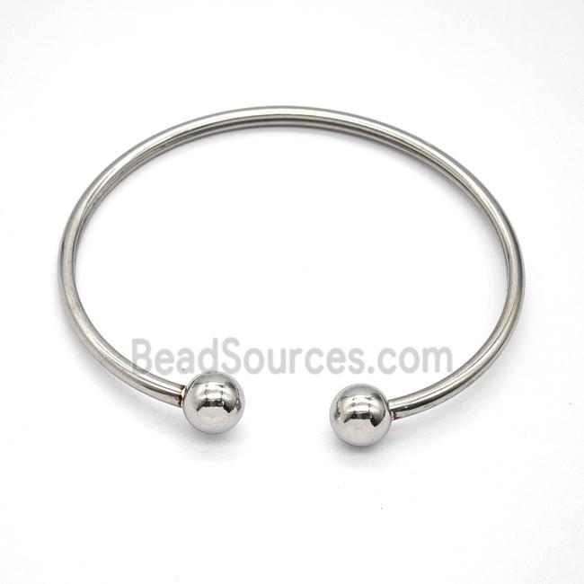 Copper Bangle Platinum Plated