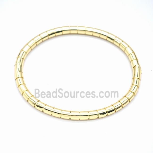 Copper Bracelet Stretchy Gold Plated