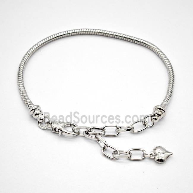 Copper Bracelet Adjustable Platinum Plated