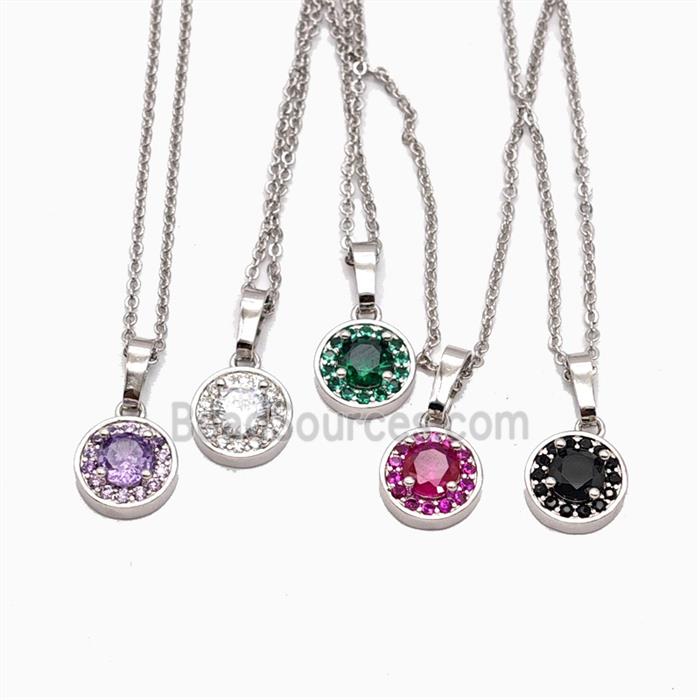 Copper Sun Necklace Pave Zirconia Crystal Glass Platinum Plated Mixed